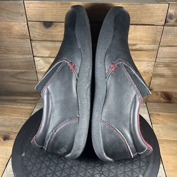 Kuru Kivi Shoes Womens Sz 11 Black Leather Slip On Comfort Flat Loafers Sneakers - Picture 8 of 10